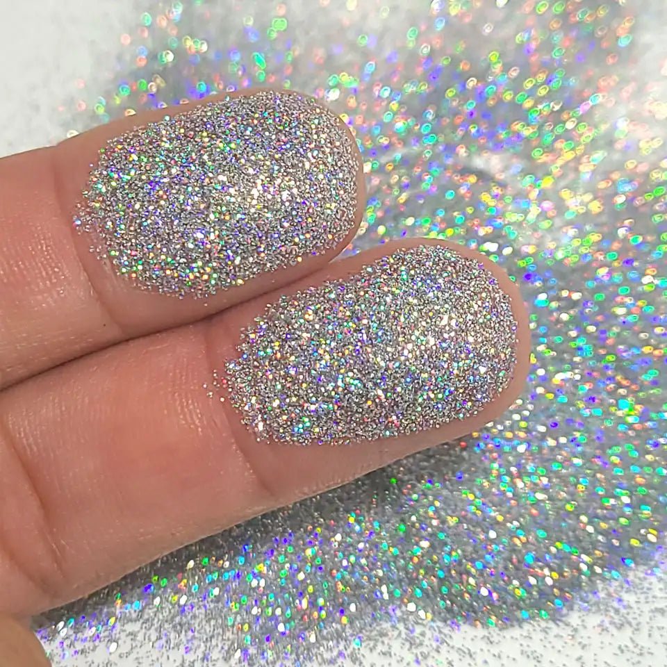 3D Holographic Silver Fine Loose Glitter - E Beauty Cosmetics